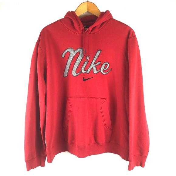 Nike Other - Nike Red Spellout Big Logo Pullover Hoodie
